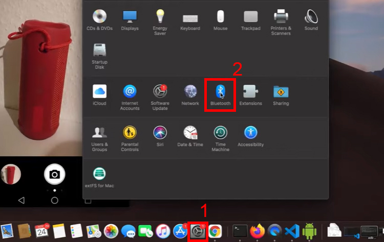 Chọn biểu tượng Settings trên màn hình > Chọn Bluetooth