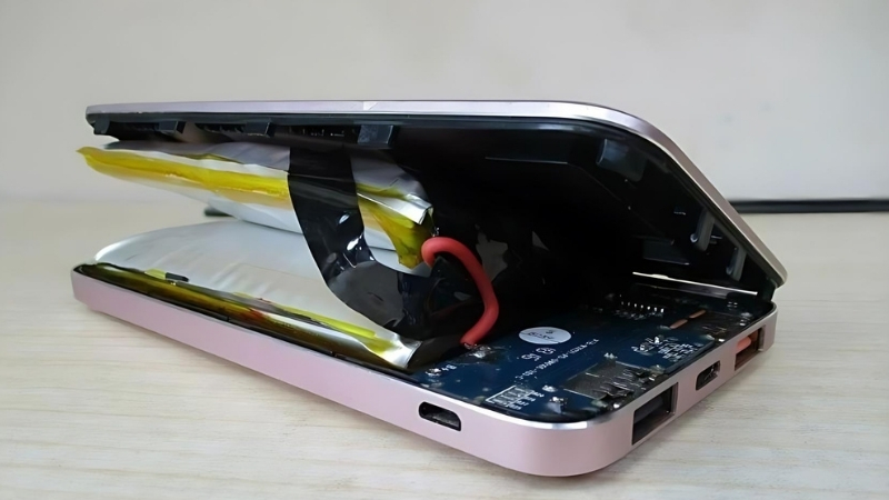 Khi pin bị nóng hoặc sạc quá lâu, lõi Lithium có thể bị giãn nở và gây ra hiện tượng phồng pin
