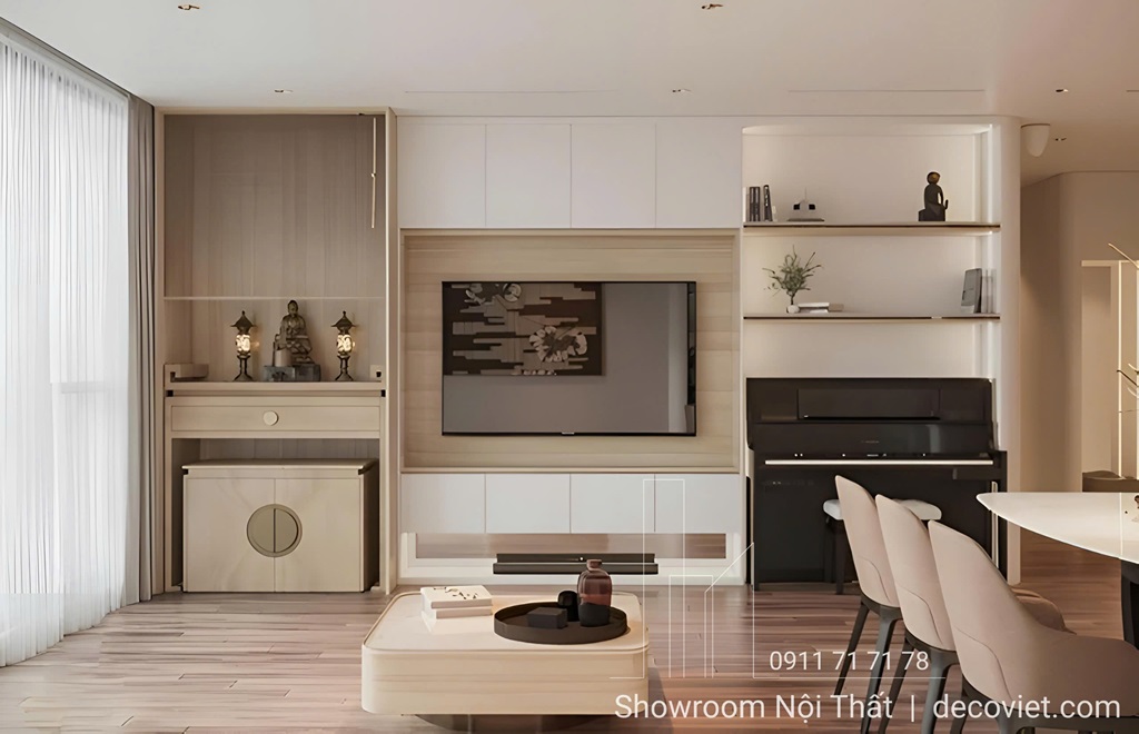 Phòng Thờ Kết Hợp Phòng Khách