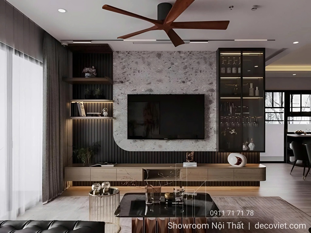 Phòng Khách Có Vách Ngăn Cao Cấp