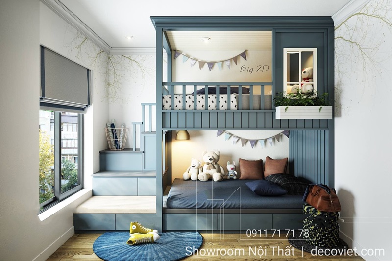 thiết kế phòng ngủ xinh cho bé