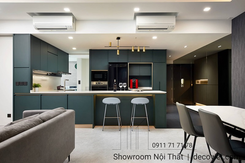 thiết kế phòng bếp sang trọng đẹp