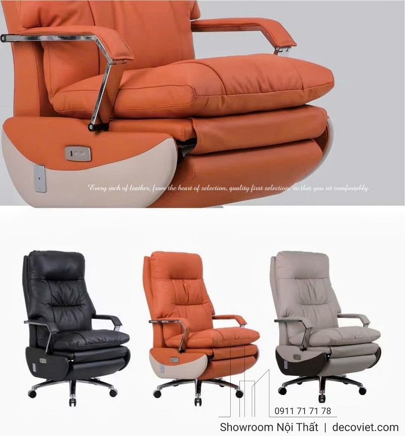 ghế văn phòng chỉnh điện cao cấp