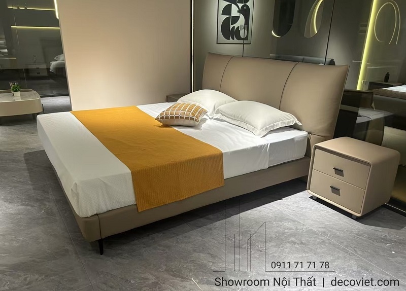 giường bọc da thiết kế hiện đại