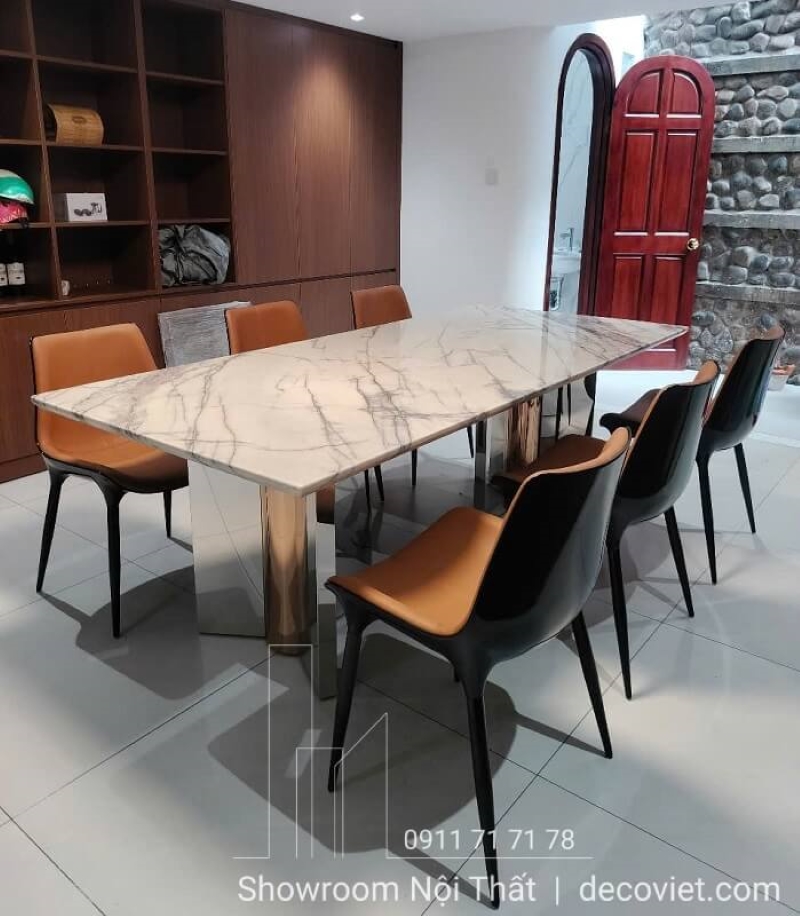 bàn ăn mặt đá nhập khẩu dễ dàng vệ sinh