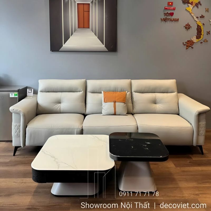 bàn sofa mặt đá vuông tinh tế