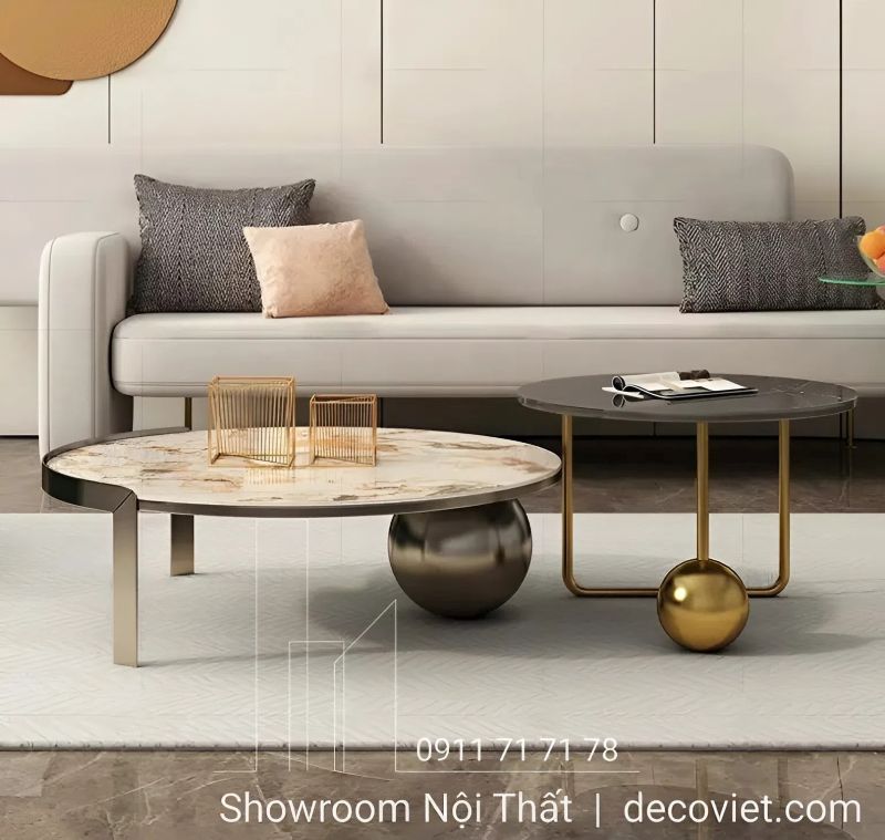 Mẫu bàn sofa mặt đá hiện đại