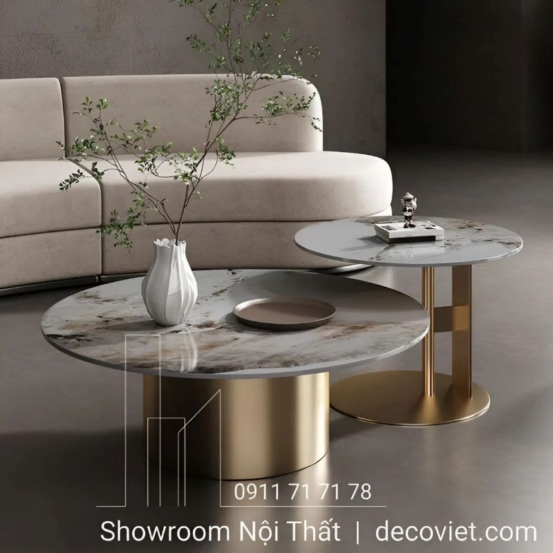 Bàn sofa mặt đá sang trọng