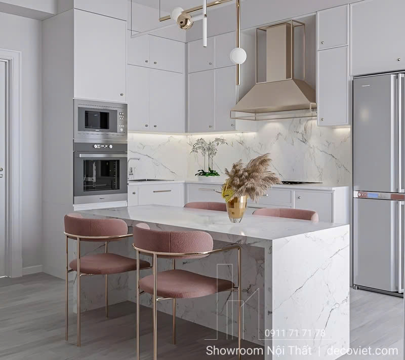 Thiết kế tủ bếp sang trọng