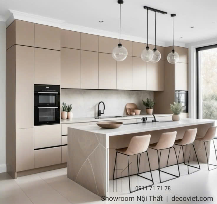 Tủ bếp gỗ công nghiệp