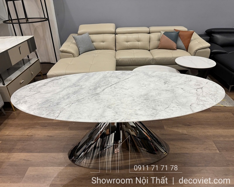 mẫu bàn ăn mặt đá tự nhiên 8 người