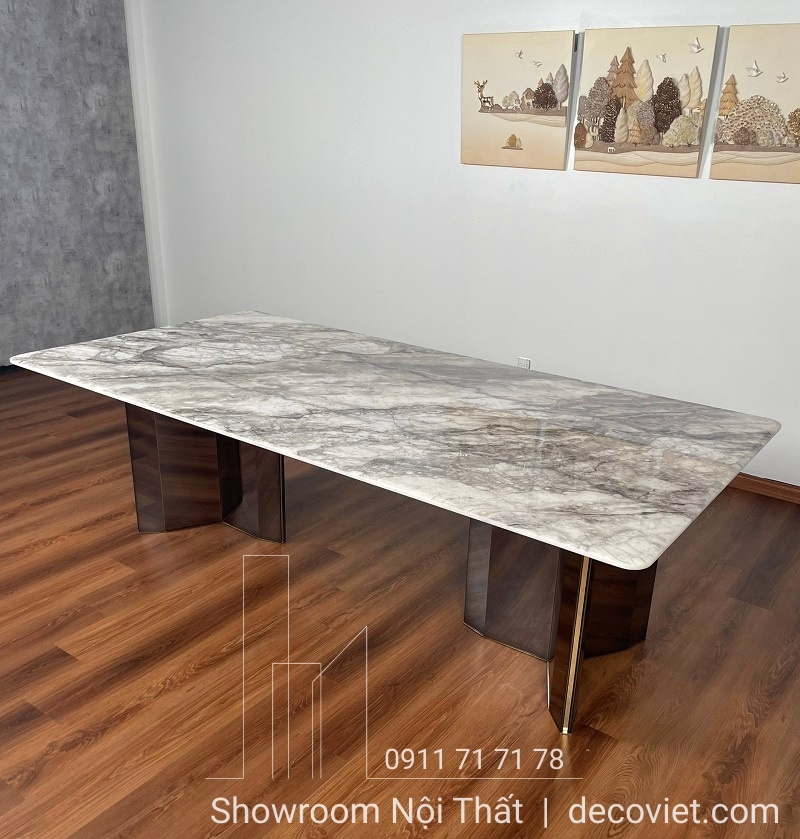 bàn ăn 8 ghế mặt đá chất lượng cao