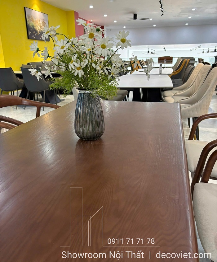 Bàn ăn gỗ Ash 6 ghế bền đẹp, màu sắc tự nhiên, phù hợp nhiều không gian sống.