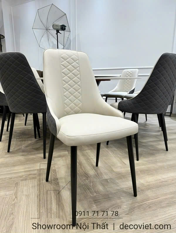 ghế ăn bọc da chân sắt đẹp