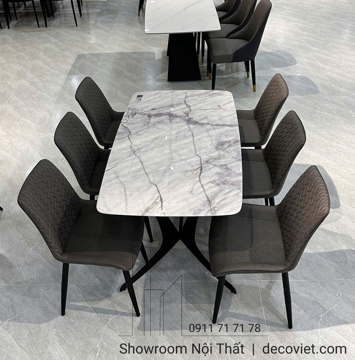 mẫu bàn ăn mặt đá 6 ghế giá rẻ