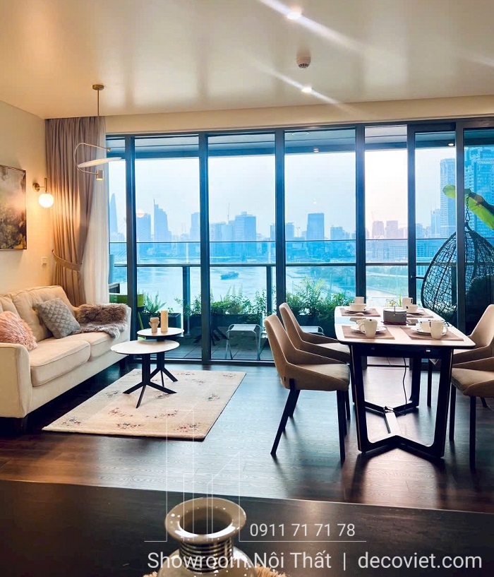 bàn ăn 4 ghế mặt đá thông minh