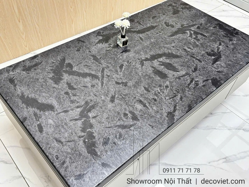 Bàn sofa mặt đá hình chữ nhật sang trọng