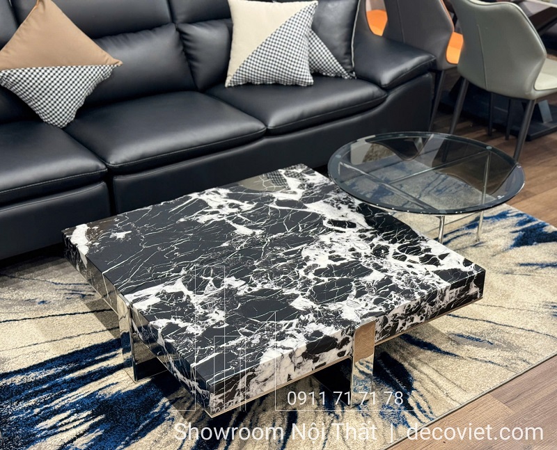 Mẫu bàn trà mặt đá nhập khẩu cao cấp, thiết kế hiện đại