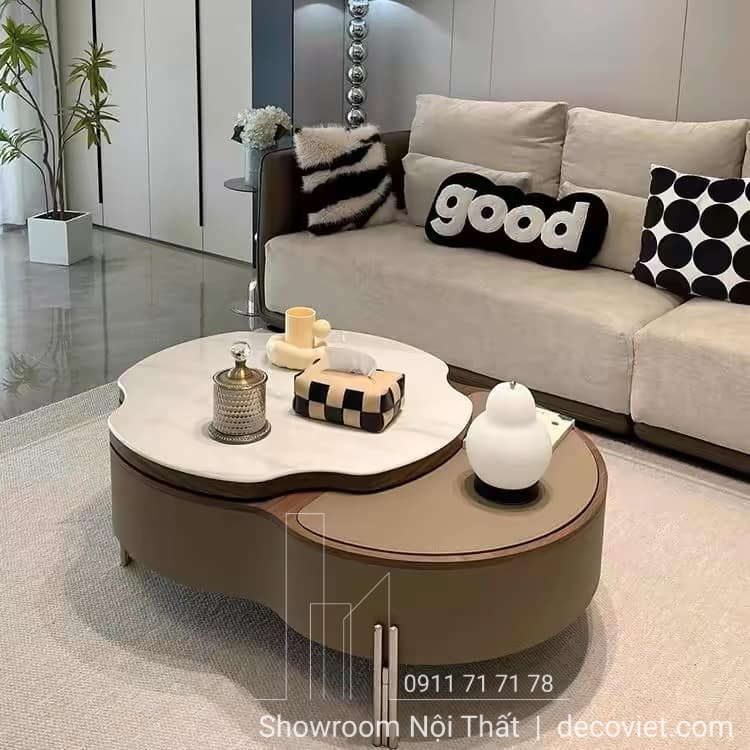 Bàn trà thông minh 418S nhập khẩu kết hợp sofa phòng khách sang trọng