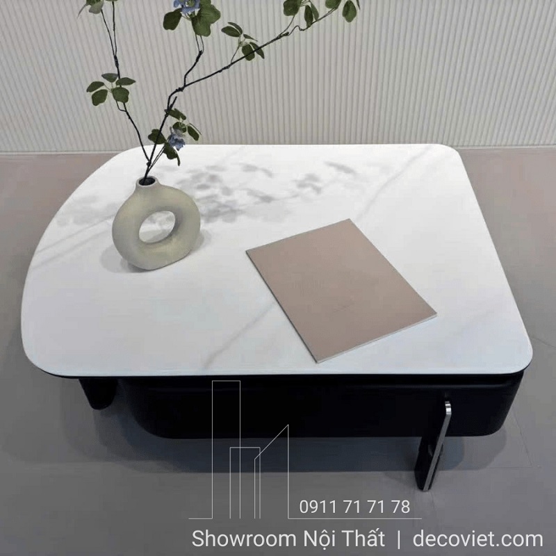 Bàn trà 433S mặt đá sang trọng, kiểu dáng tối giản hiện đại