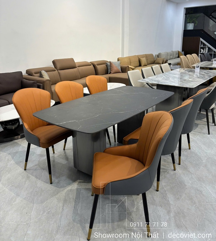 Bộ bàn ăn mặt đá 6 ghế 2709S hiện đại sang trọng