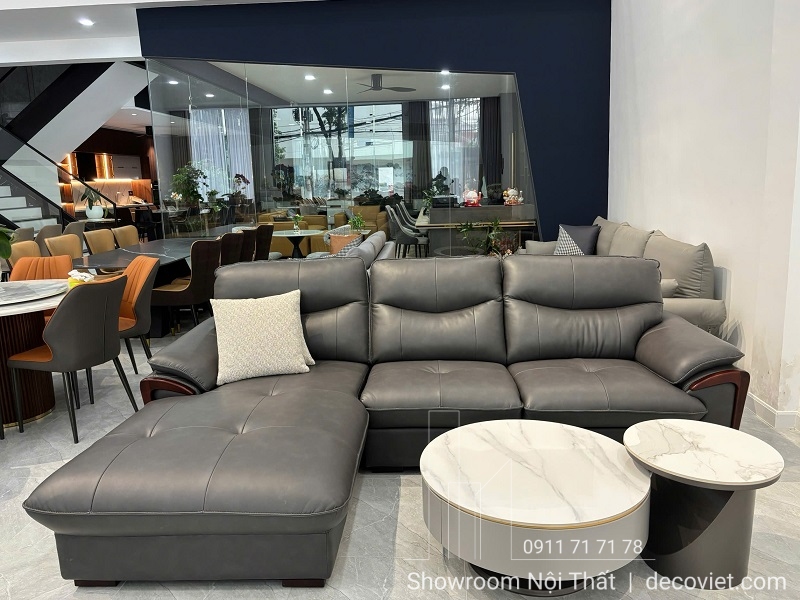sofa da bò chữ L