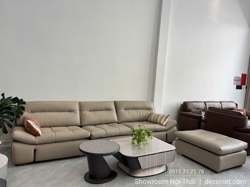 Mẫu ghế sofa bọc da cao cấp, bền đẹp theo thời gian.