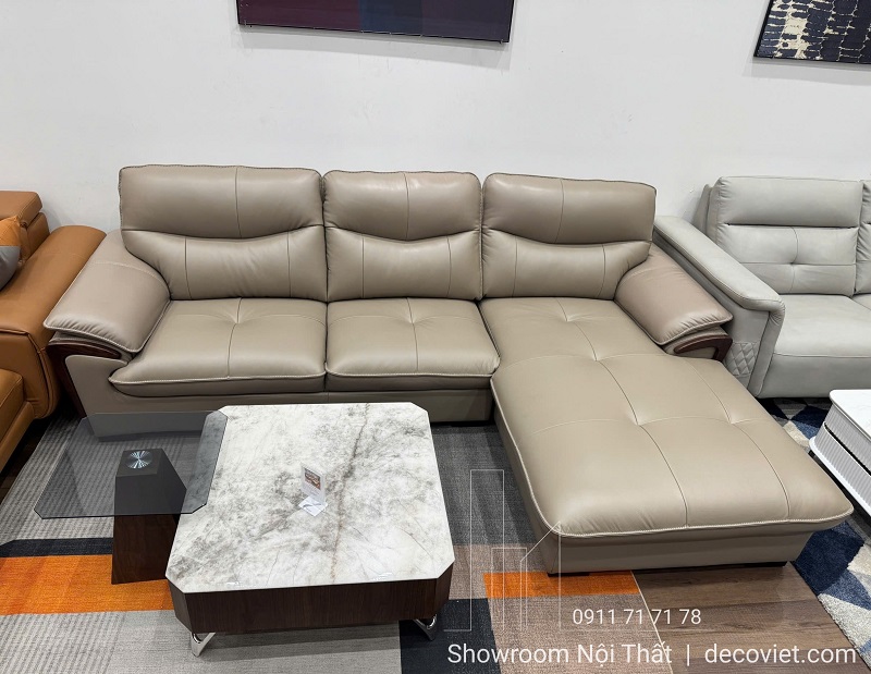 sofa da bò ý cao cấp sang trọng