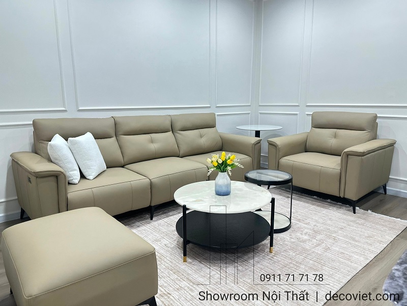 Ghế sofa da chỉnh điện thư giãn mang lại trải nghiệm thoải mái tối đa cho gia đình.
