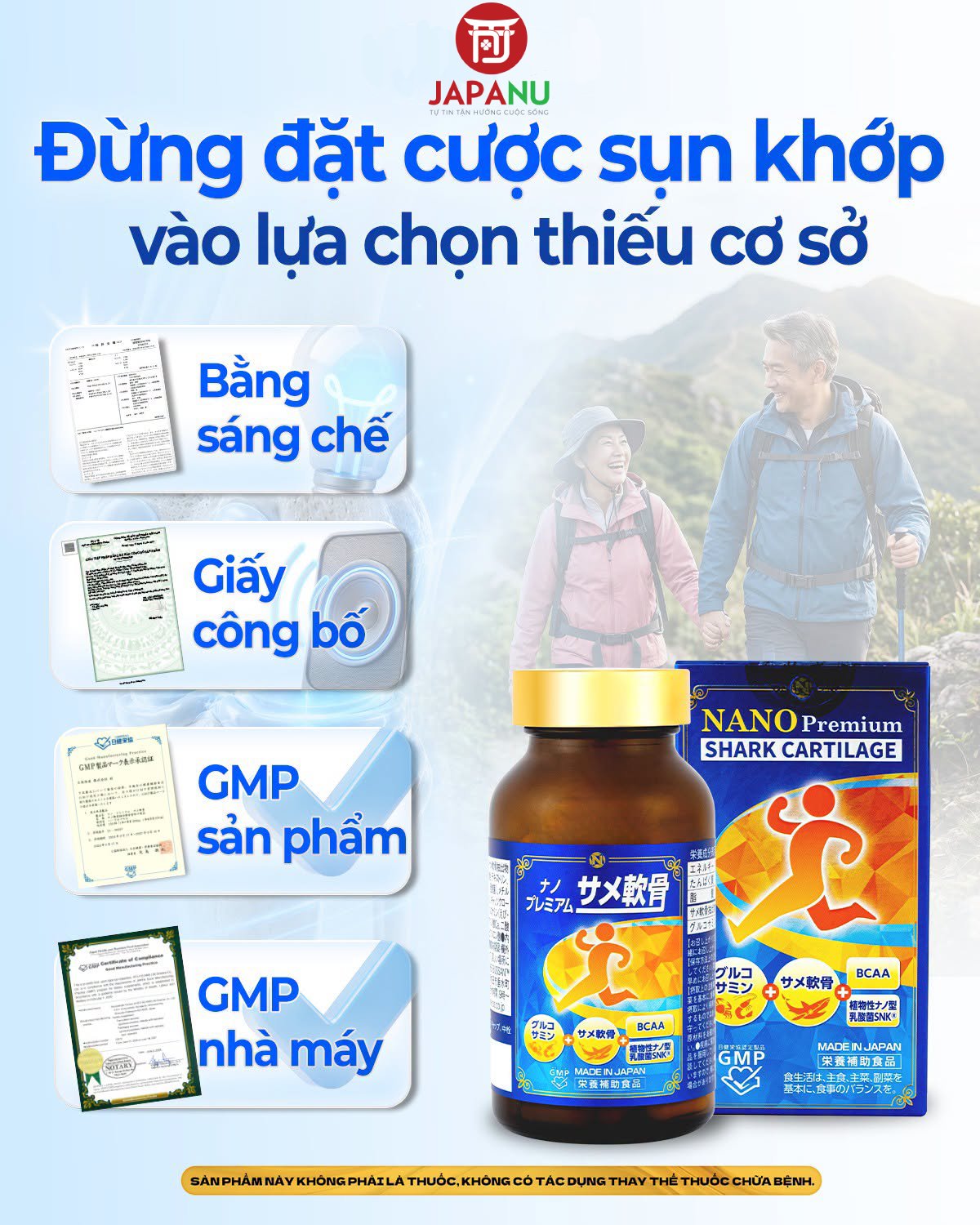 ụn cá mập Nano Premium Shark Cartilage sở hữu công nghệ đột phá và tiêu chuẩn nhập khẩu chính ngạch