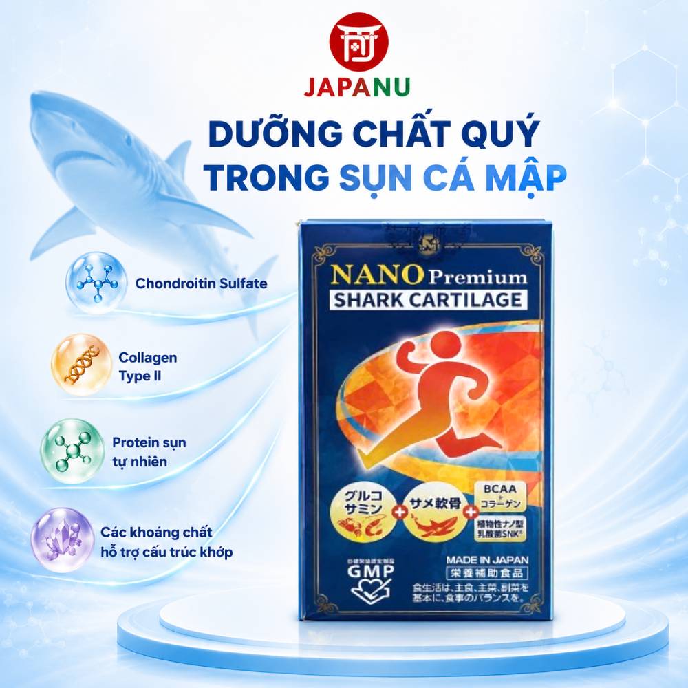 Các dưỡng chất sáng giá có trong Sụn cá mập (Shark Cartilage):
