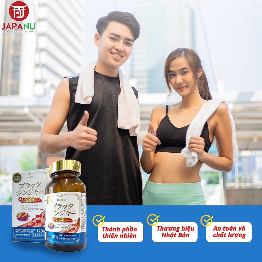 Công Dụng Viên Uống Gừng Đen Gaba Nhật Bản