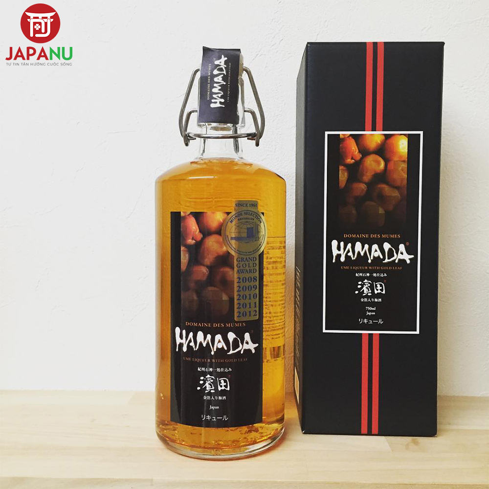 Rượu mơ vảy vàng Hamada 750ml