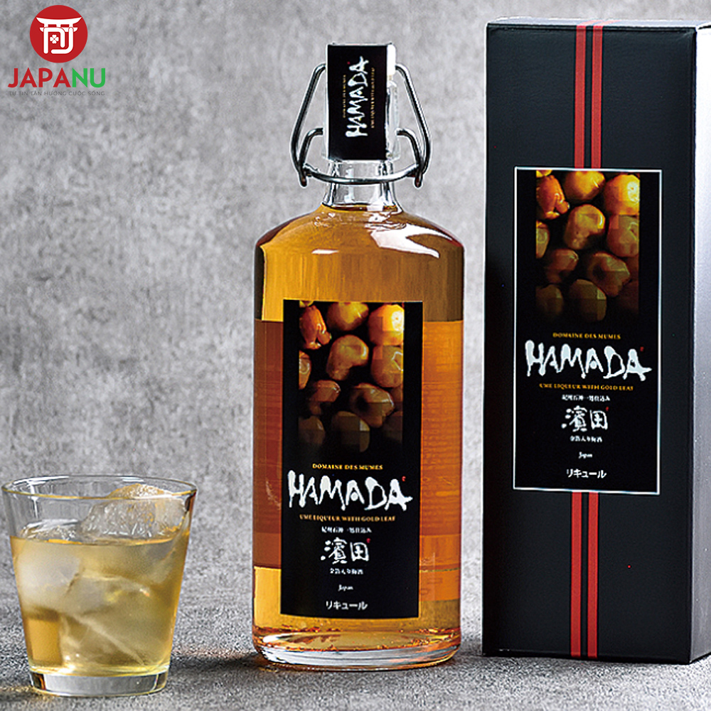 Rượu Mơ Hamada 750ml chứa vảy vàng làm quà tết