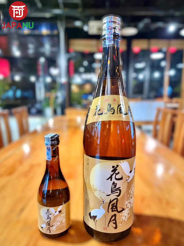 Rượu Sake Hokkan Kachofugetsu Futsushu 1800ml Nhật Bản cay khô sảng khoái
