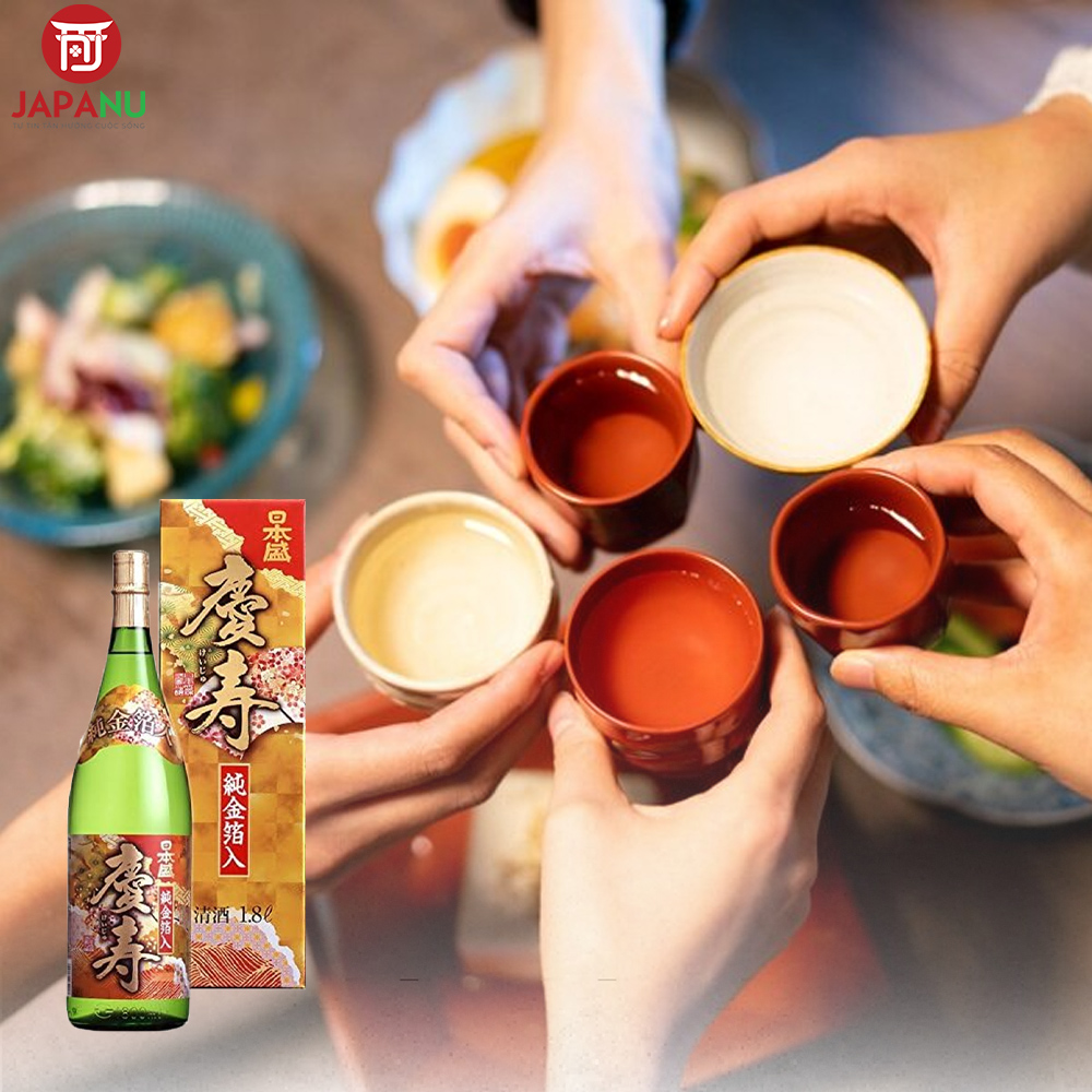 Rượu Sake Vảy Vàng Keiju Junkinpakuiri Futsushu 1800ml Nhật Bản Có Gì Nổi Bật?