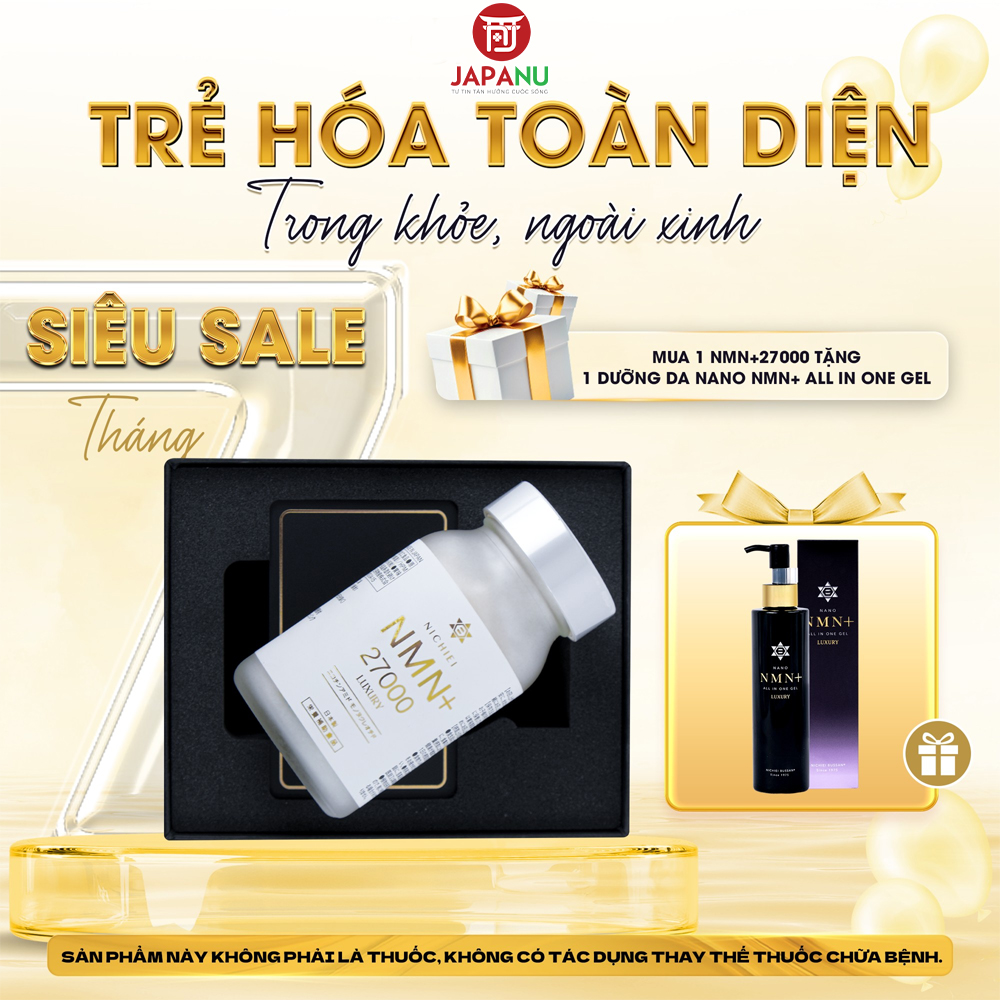 Ưu đãi mua viên uống NMN 27000 tặng gel dưỡng da NMN diễn ra trong dịp khai trương cửa hàng Japanu