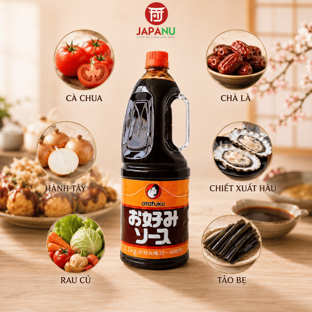 Thành Phần Có Trong Sốt Rưới Bánh Takoyaki Và Bánh Xèo Okonomi 2,1kg