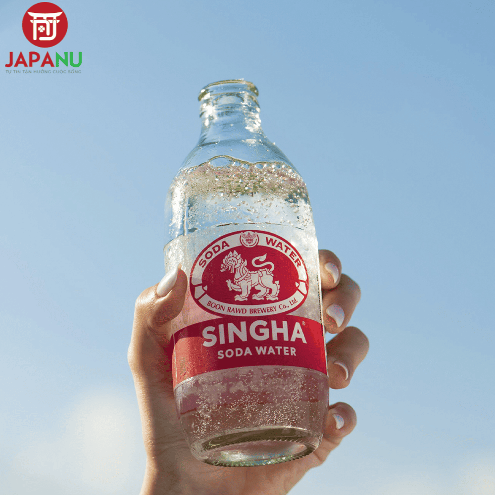 Soda Singha Thái Lan chứa nhiều ga