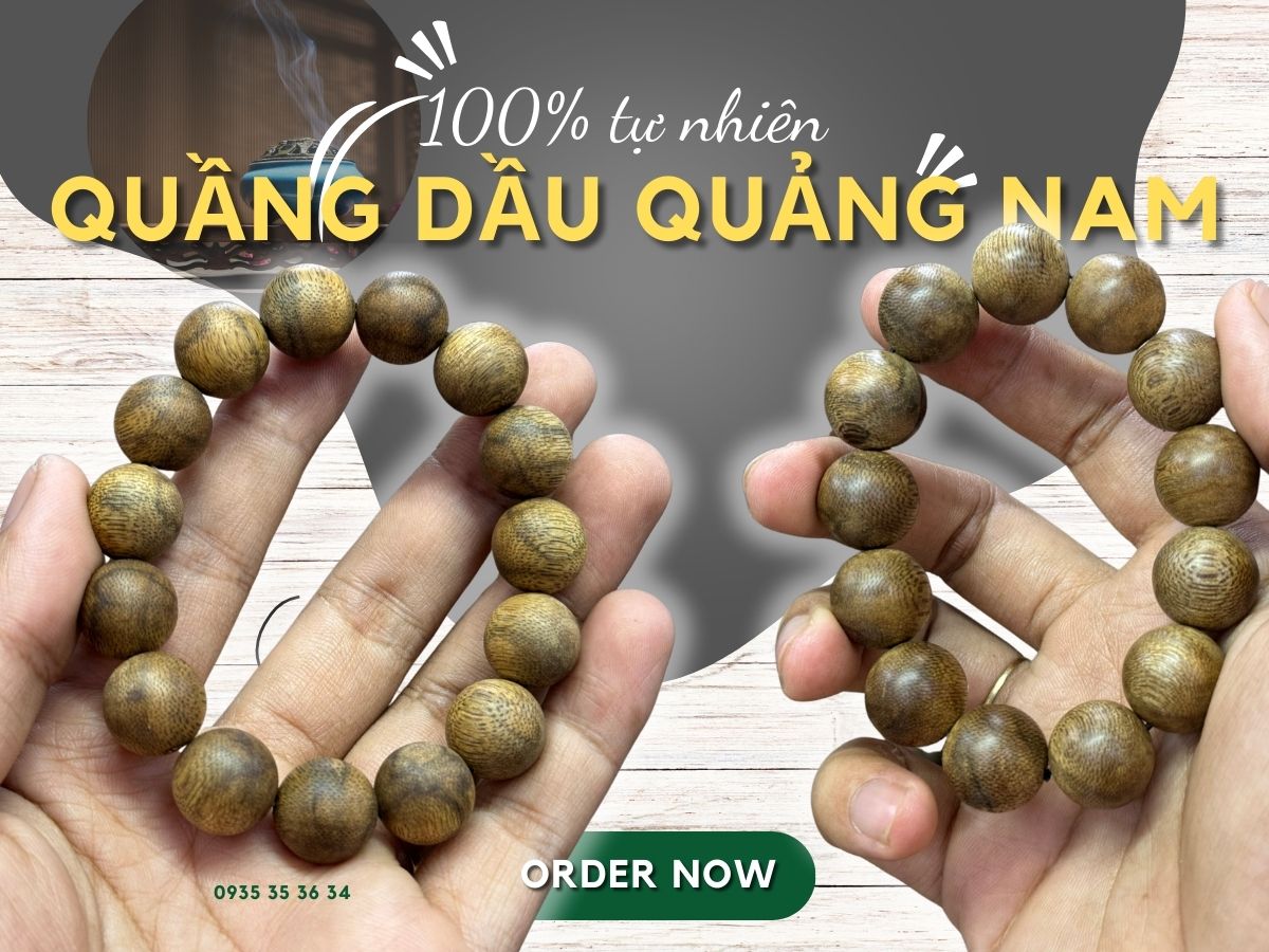 vòng tay trầm hương quầng dầu Quảng Nam