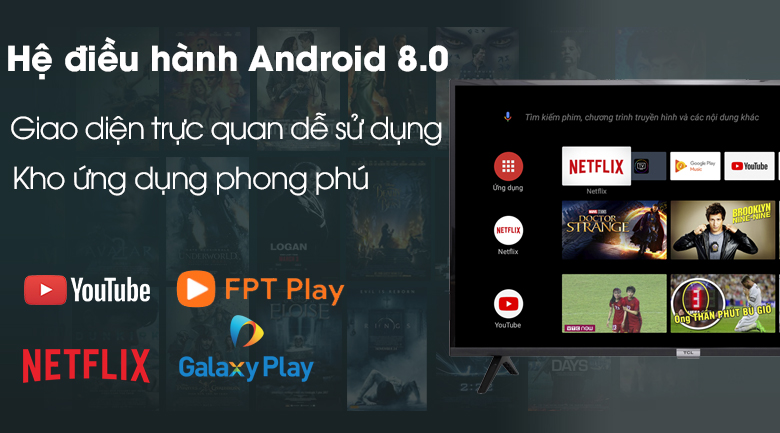 Android Tivi TCL 43 inch L43S5200 Mới 2025