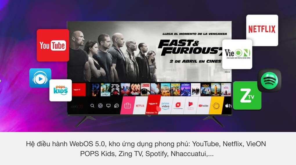 Smart Tivi Casper 4K 55 inch 55UW6000 UHD Mới 2025