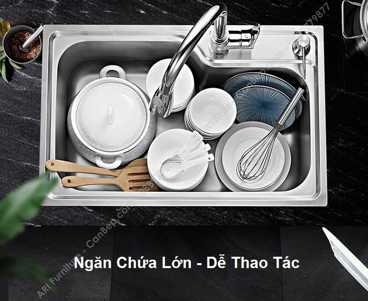 Chậu Rửa Chén 75x45cm 1 Hộc - inox 304