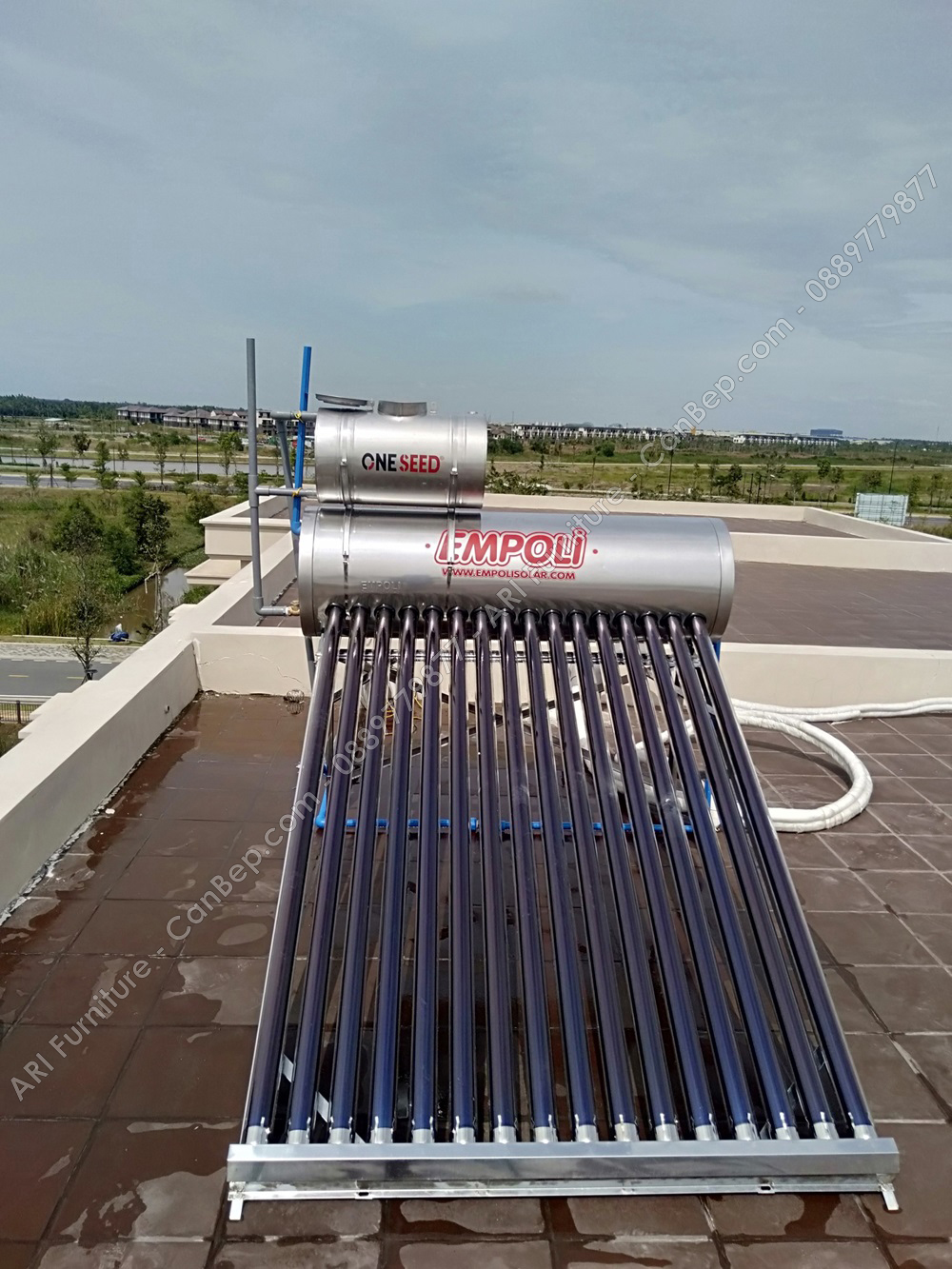 Máy Nước Nóng Năng Lượng Mặt Trời Empoli 180 Lít (18 Ống) inox 304