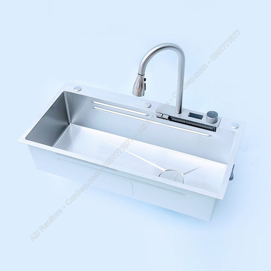 Chậu Rửa Chén 90x46cm Vòi Nhiệt Độ Dày 3.0mm - inox 304