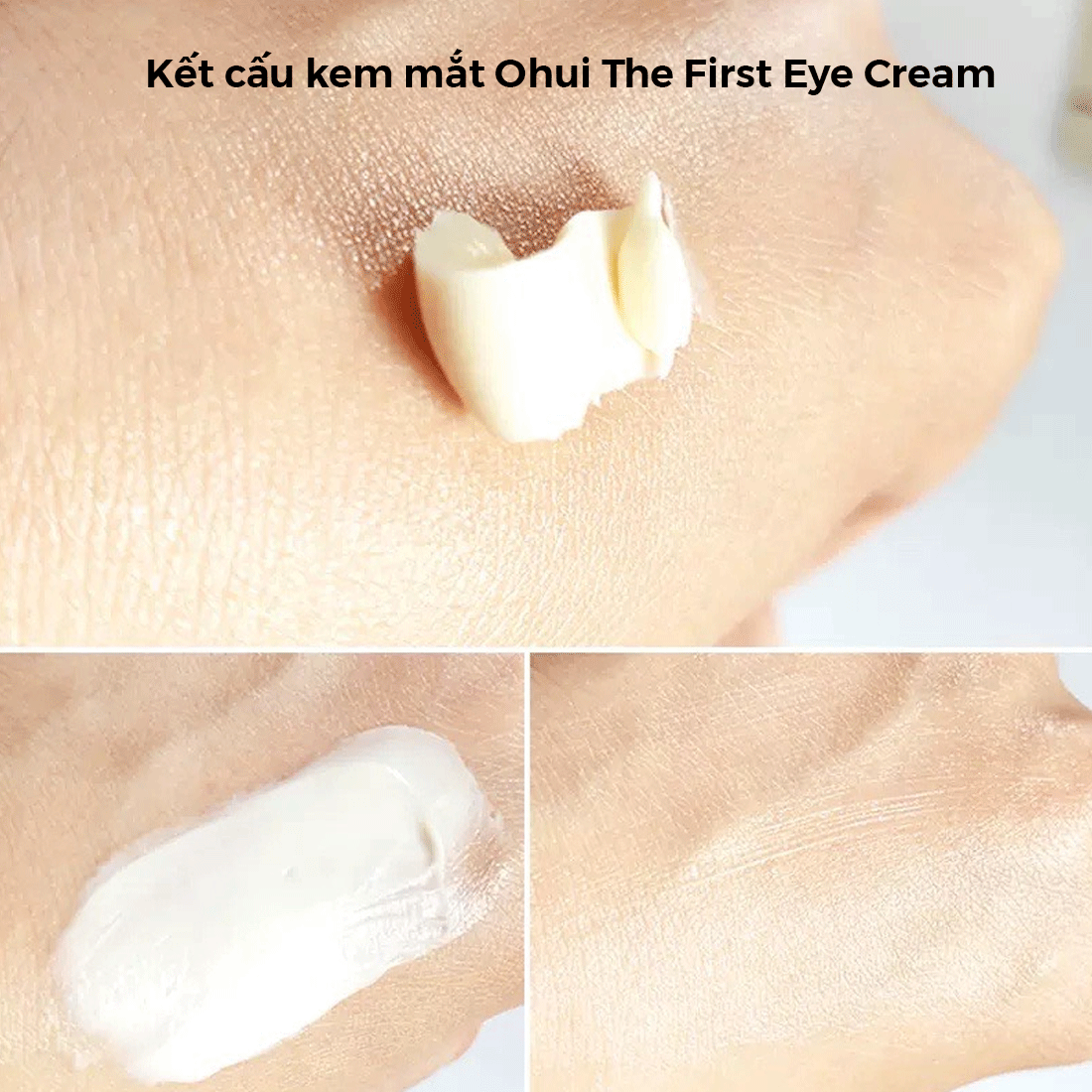 kết cấu kem mắt ohui the first eye cream