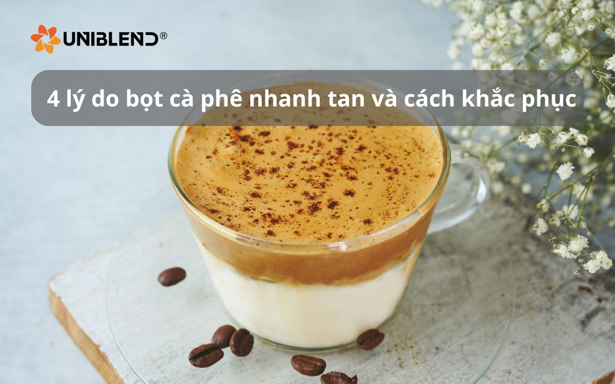 4 lý do bọt cà phê nhanh tan và cách khắc phục