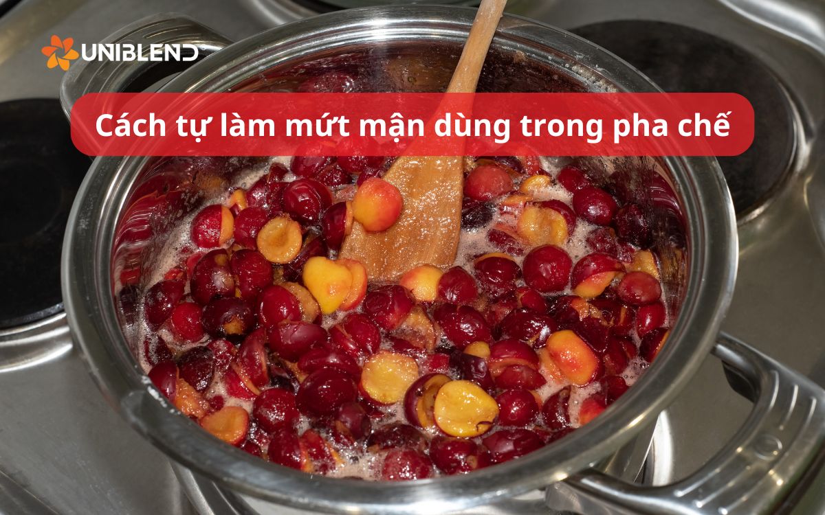 Cách tự làm mứt mận dùng trong pha chế
