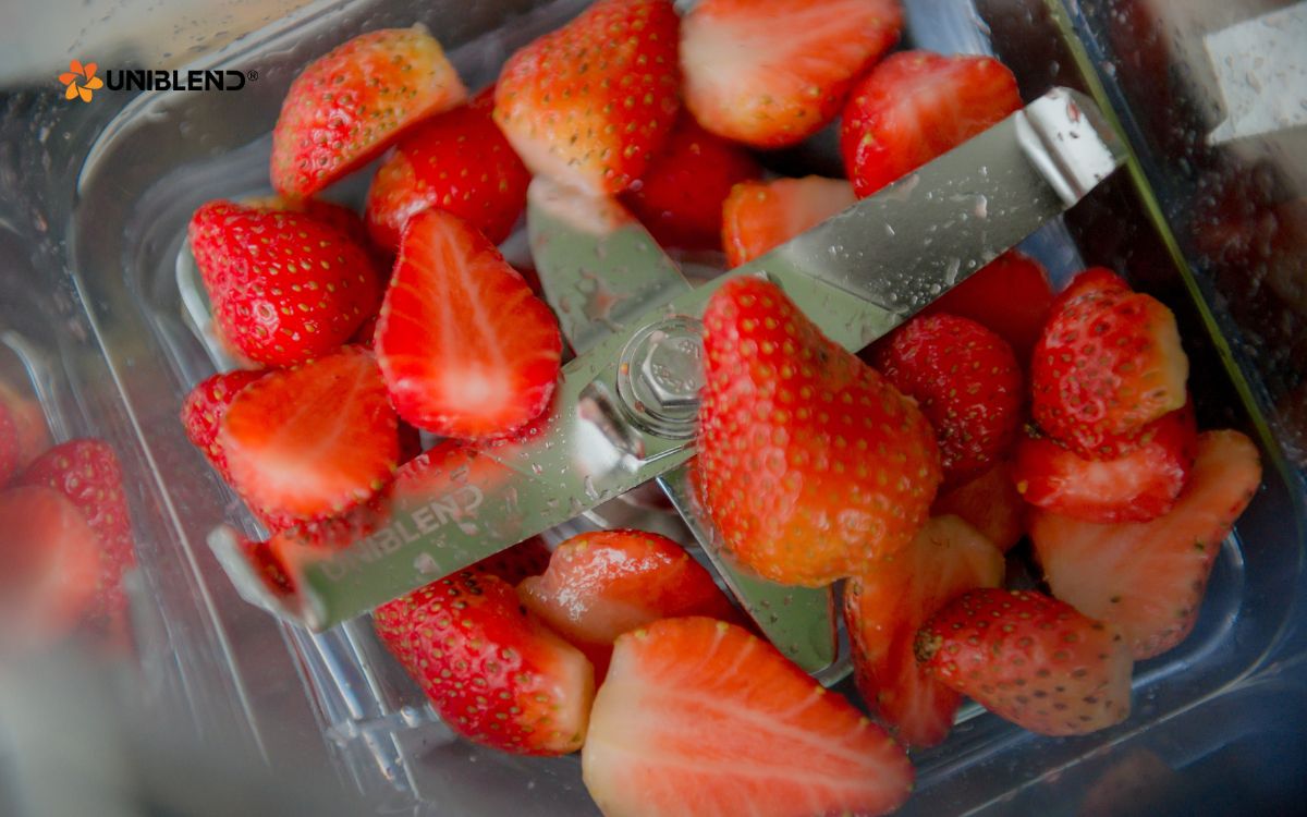 Máy xay Uniblend được trang bị lưỡi dao 6 cánh bền bỉ, dễ dàng nghiền nát mọi nguyên liệu