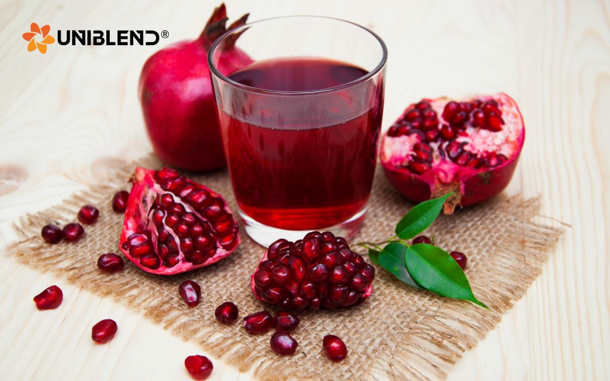 Thành quả là cốc nước ép lựu siêu ngon